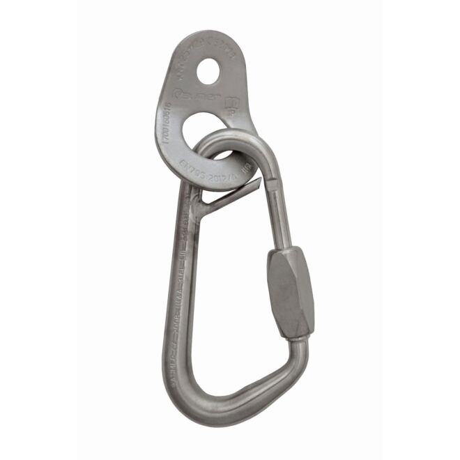 Raumer Placchetta inox Wing Ø10 + Moschettone Ring Safety 13 バージョン マリーナ