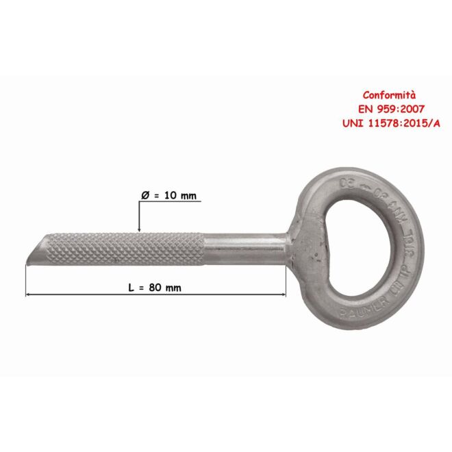 Raumer Radius Inox Ø10x80 mm 化学アンカー マリーナバージョン