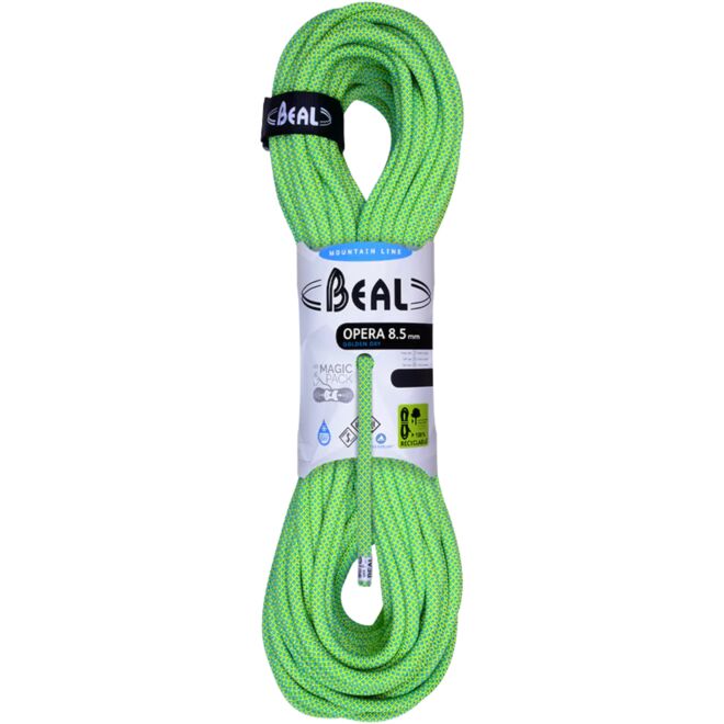 Beal Opera 8.5 mm Unicore Golden Dry クライミングロープ メートル単位