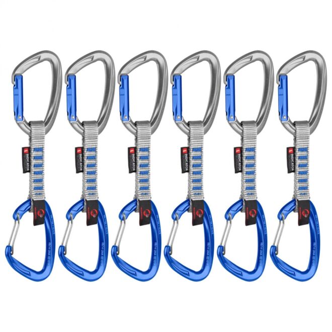 Mammut Crag Keylock Wire 10 cm Indicator 6-Pack クライミングカラビナ